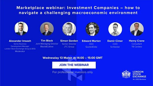 Join our webinar with the LSE on 13th March: Investment Companies – how to navigate a challenging macroeconomic environment