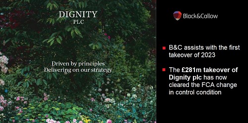B&C helps with the first takeover of 2023: the £281m offer for Dignity plc