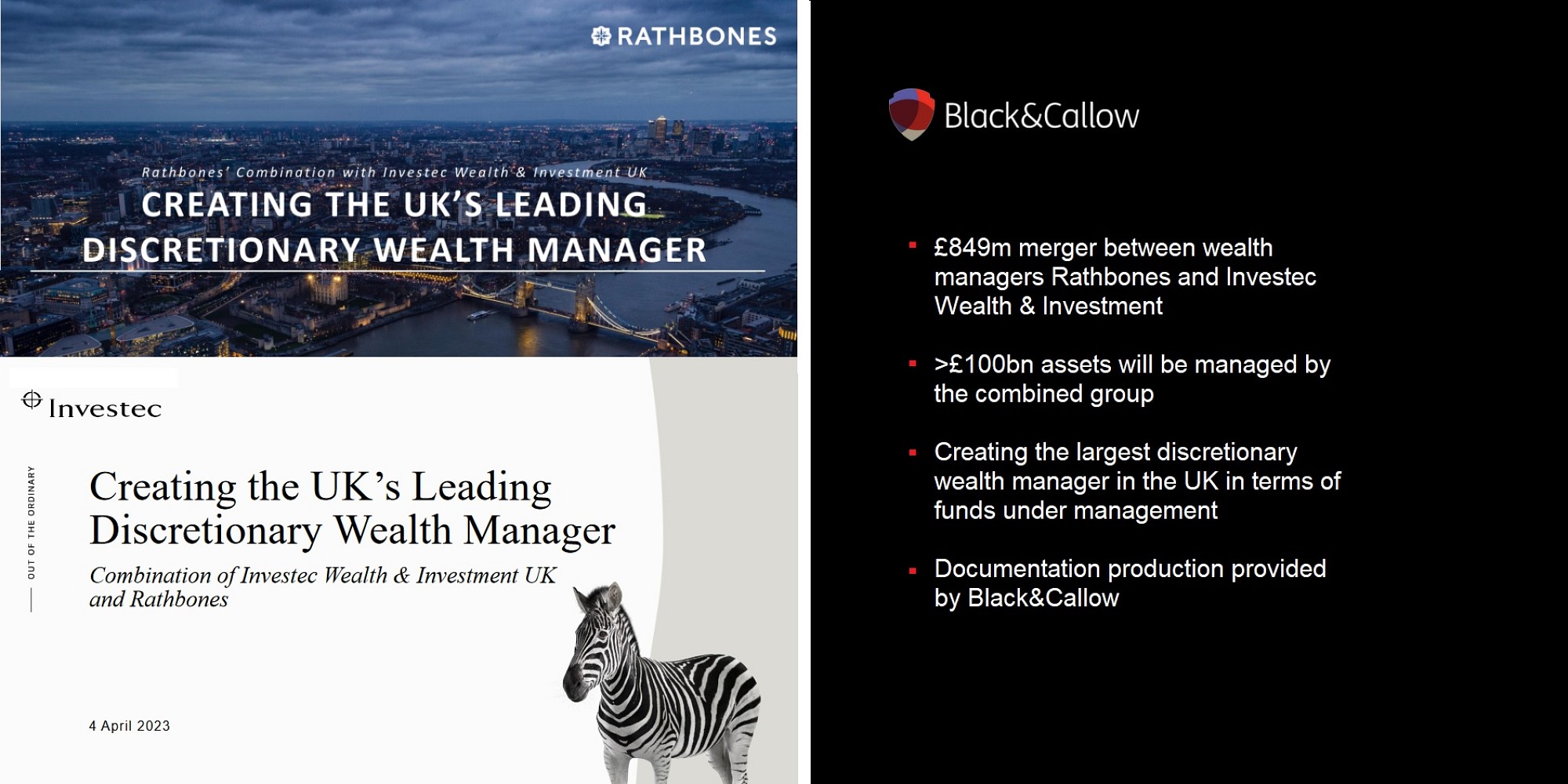 Creating the UK's largest wealth manager: helping Rathbones & Investec's mammoth merger