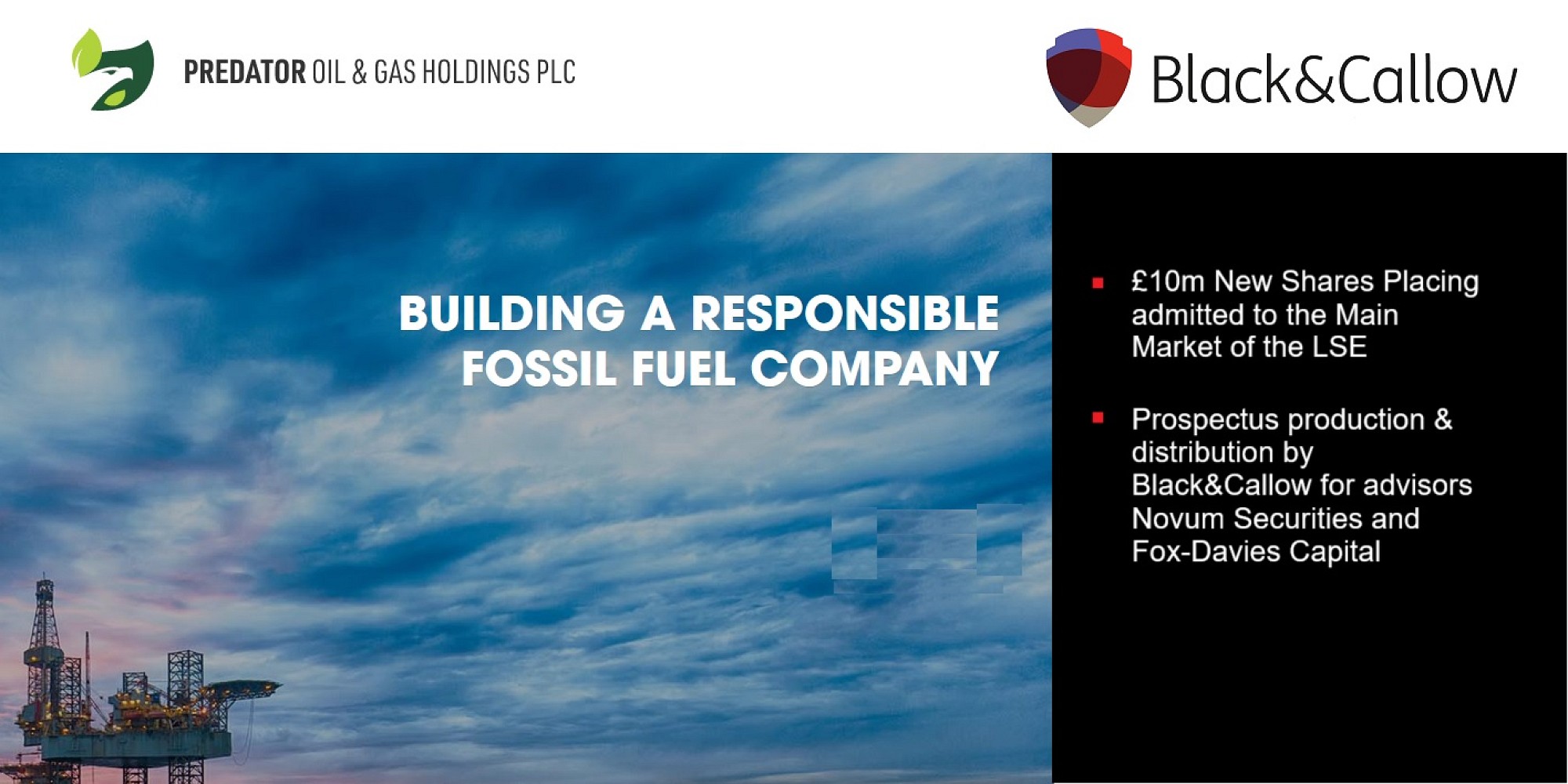 B&C helps fuel Predator Oil & Gas's successful capital raising