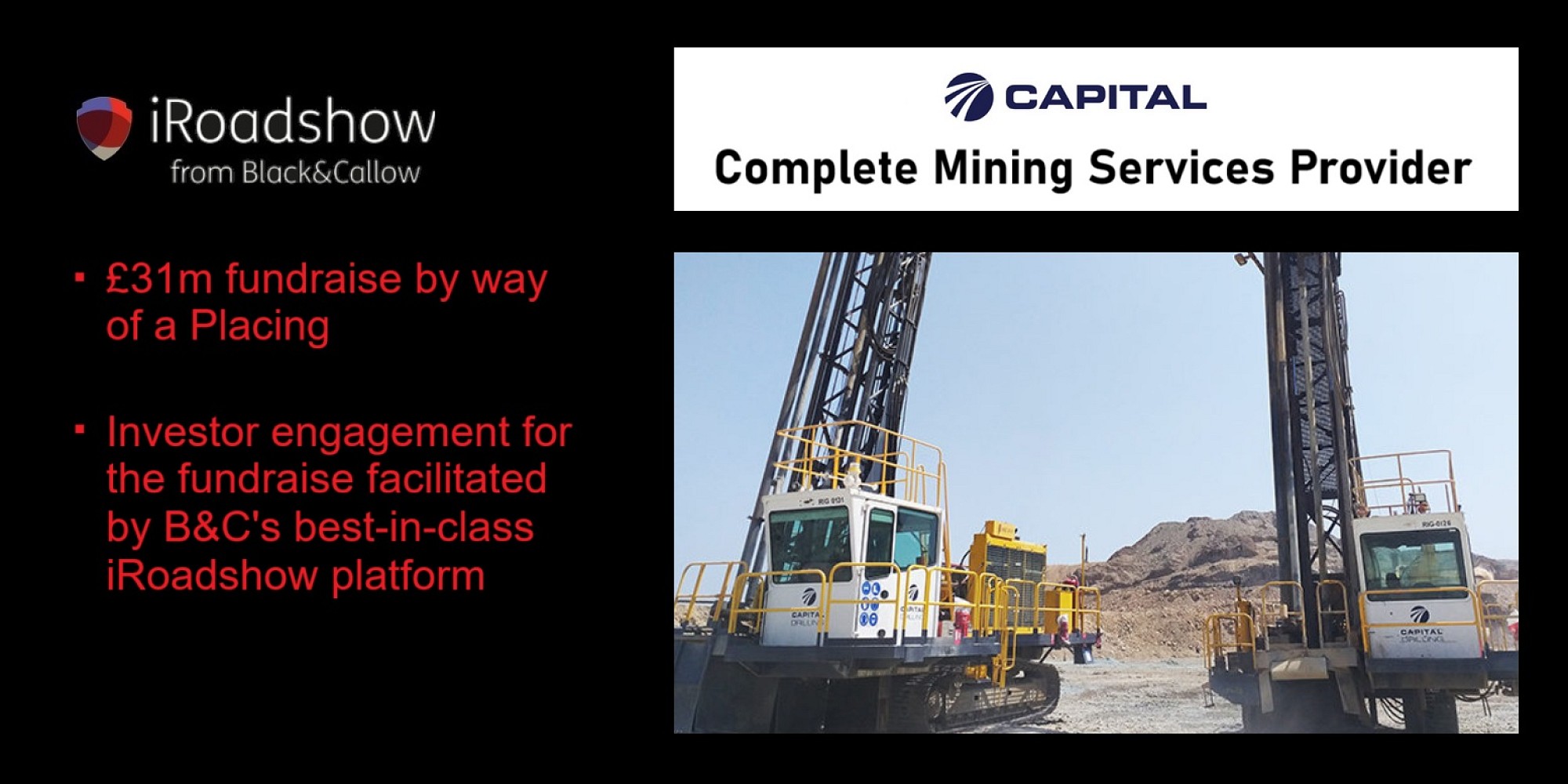 iRoadshow chosen to help Capital Limited's £31m fundraise